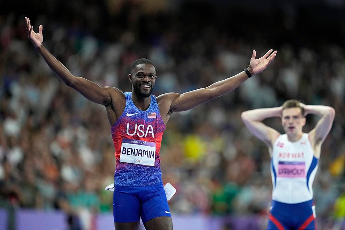 2024 Paris Olympics_Men's 400-meter hurdles final_Rai Benjamin_1